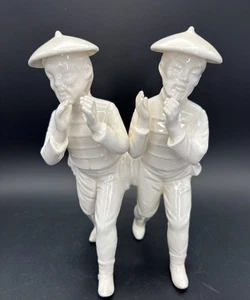 Vintage Lenwile Ardalt Chinese Men Blanc de Chine Figurine Statue Porcelain - Picture 1 of 6