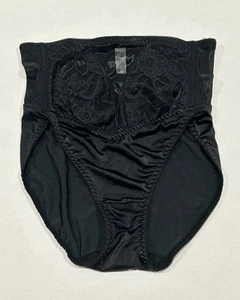 Bali 8354 Mujeres Negro Prendas moldeadoras Cintura Alta Encaje Malla Control Abdomen Calzoncillo Talla M - Imagen 1 de 11