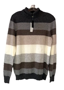 Charter Club Neu mit Etikett Größe M 100% Kaschmir Farbblock Rollkragen Pullover meliert F24 - Bild 1 von 9