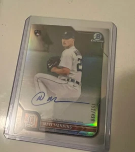 Matt Manning Rookie Card Refractor Auto #52/499 2022 Bowman - Picture 1 of 4