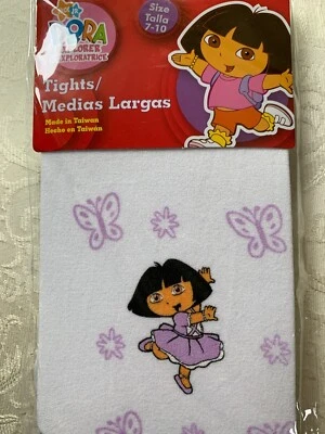 Nuevo en Paquete Medias de Nylon Dora The Explorer Color Púrpura Claro Talla 7-10 Niña Foto 1 de 4