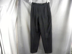 Field Manor 100% Worsted Wool Pants Size 8  28x30 Lined Black Straight Leg - Picture 1 of 5