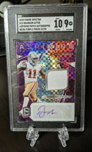 2020 Panini Spectra Brandon Aiyuk Aspiring Patch Auto RC Neon Purple Prizm /35 - Picture 1 of 2