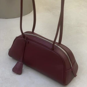 row Damen Handtasche Leder Bowling Schultertasche - Bild 1 von 23