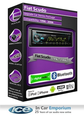 Fiat Scudo Radio DAB, Lettore Stereo CD USB AUX Pioneer, Kit Vivavoce Bluetooth - Immagine 1 di 4