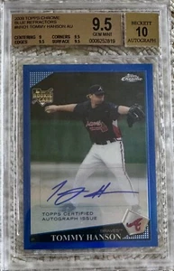 2009 TOPPS CROMO BLU RIFRATTORE AUTO /199 TOMMY HANSON RC BGS 9,5 - Foto 1 di 2