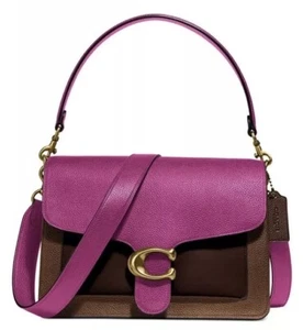 ❤️ Coach Colorblock Tabby 76106 Hibiscus Multi/Brass Shoulder Bag - Picture 1 of 5