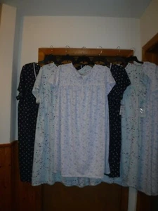 Size Plus Short Sleeve Sleep Shirts ,4X,3X,2X,1X,Croft & Barrow Multi Colors NWT - Picture 1 of 45