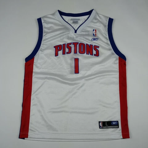 REEBOK Detroit Pistons Chauncey Billups Basketball Jersey NBA Youth 14/16 Large Cover