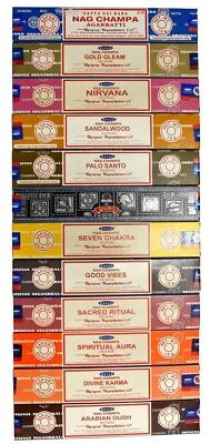 Palitos de incienso Nag Champa Agarbatti mezcla variedad 12 paquetes 180 palitos de incienso Foto 1 de 3