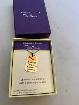 Hallmark Connections Mom Heart Pendant Necklace Mom is Best Friend Gift Boxed - Image 1 of 4