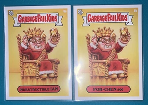 LOT OF 2 CARDS: Garbage Pail Kids GAMESTONK (INDESTRUCTIBLE IAN & FOR-CHEN 500) - Picture 1 of 6