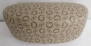 AUTHENTIC GUESS HARD SHELL OVERSIZE CLAMSHELL SUNGLASS EYEGLASS CASE LOGO EUC - Picture 1 of 4