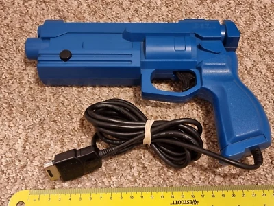 SEGA SATURN OFFICIAL VIRTUA GUN Blue LIGHT PISTOL COP BLASTER MK-80311 Genuine - Image 1 of 4