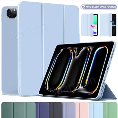 For iPad Air 11" 13" / Pro 11" 13" 2024 NEW Slim Smart Leather Stand Case Cover - Image 1 of 4