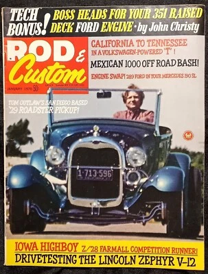 Vintage ROD &  CUSTOM Magazine Jan 1970 Retro Ads Great Tutorials Custom Hotrods - Image 1 of 4