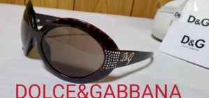 Dolce&Gabbana Women DG Emblem Logo Sunglasses Brown Stone Luxury Unique Design - Picture 1 of 9