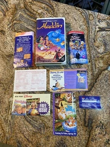 Rare Aladdin Rare Black Diamond Edition (VHS, 1993) - With Original Inserts - Picture 1 of 7