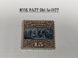 U.S. Scott #118 Pictorial M RG?? - Double Grill??