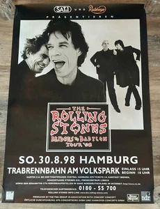 The ROLLING STONES 1998 Tour Concert Poster Bridges To Babylon HAMBURG GERMANY - Picture 1 of 5