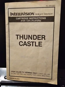 Thunder Castle Intellivision Manual Instruction Booklet Only - Picture 1 of 7