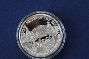 1973 Franklin Mint Sovereign Nation of the Yakima Tribe Silber Kunstmedaille B1261 - Bild 1 von 2
