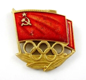 Distintivo Spilla Olimpica Ufficiale URSS Russia NOC Giochi Olimpici Generici Anni 80 - Foto 1 di 5