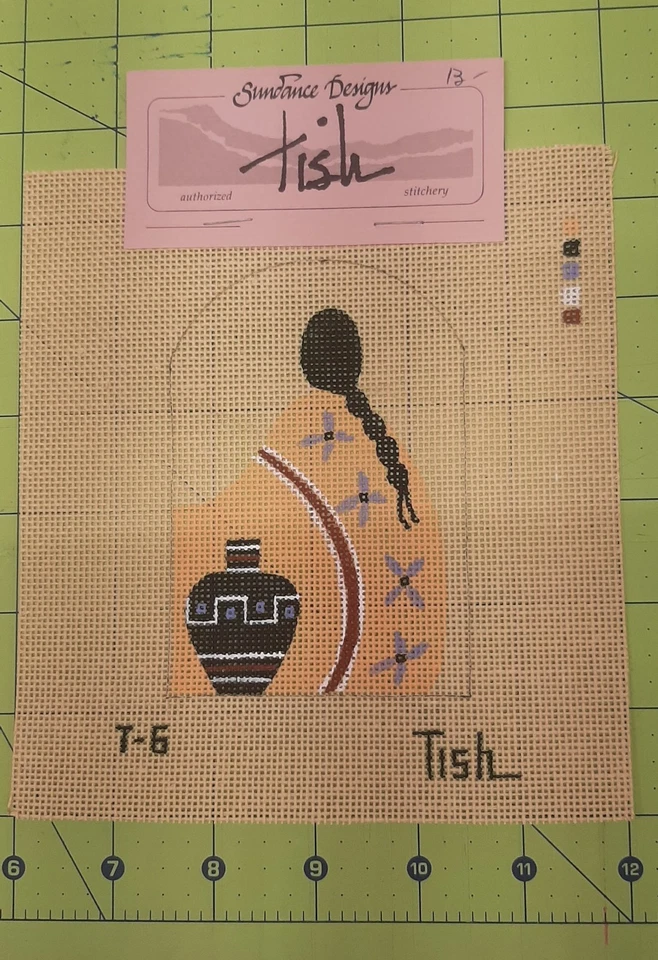NEW Sundance Designs Needlepoint Handpainted Canvas TISH T-6 - Image 1 of 1