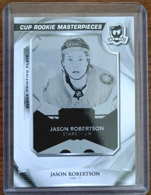 2020-21 UD The Cup Rookie Masterpieces Black Printing Plate Jason Robertson 1/1 - Image 1 of 2