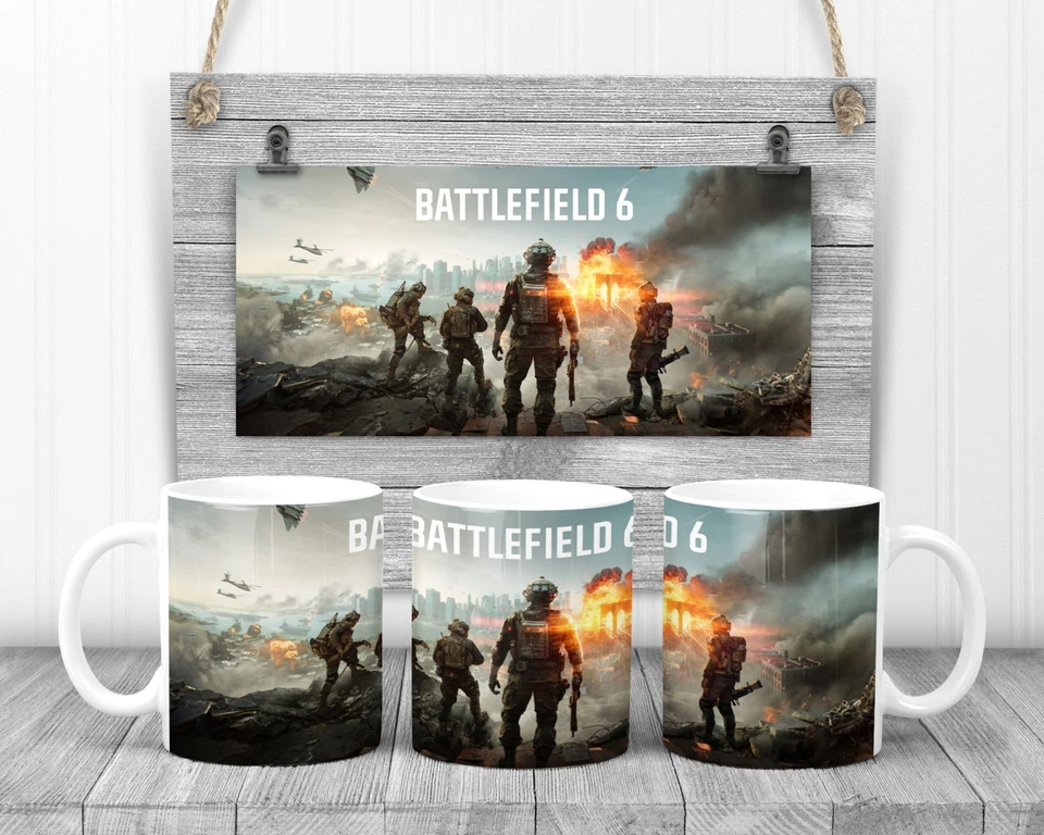 CANNY GIFTS Battlefield 6 Gamer Mug, 11oz Ceramic Cup, Gaming Gift,