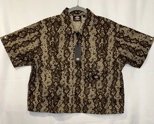 Neu mit Etikett Dickies Camden Cropped-Shirt Damen Oberteil Schlangenmuster Größe XL 🔥🔥🔥 - Bild 1 von 20