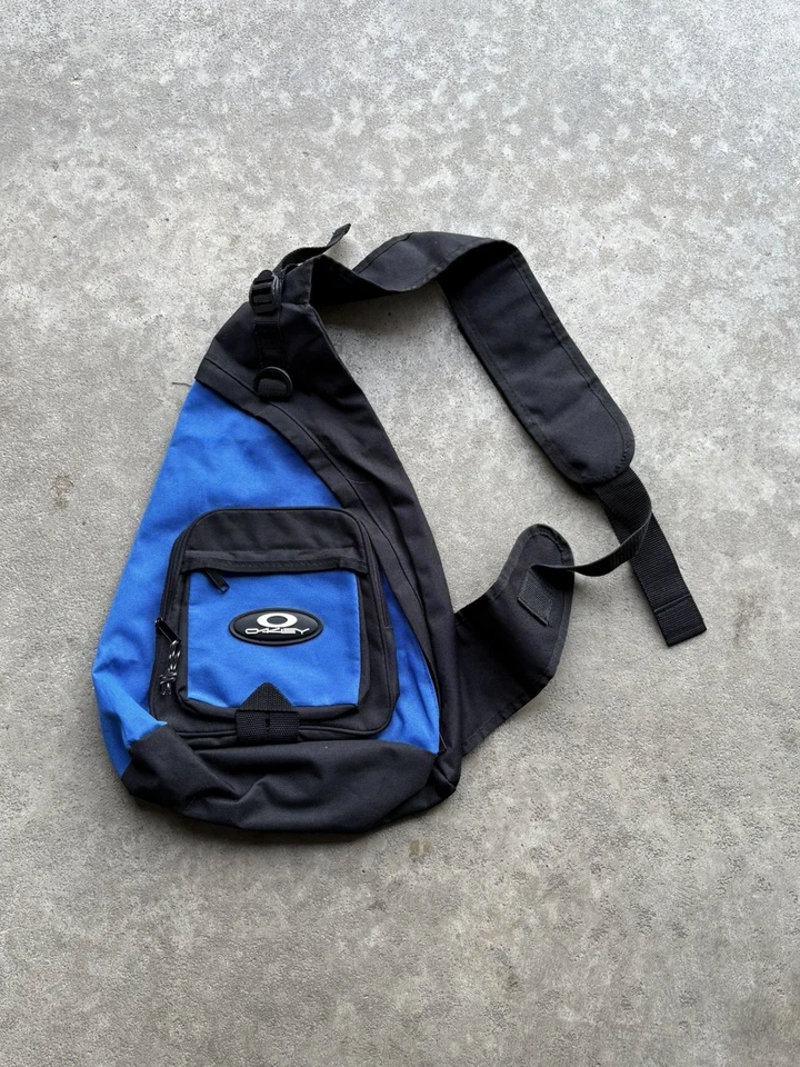 Сумка через плечо OAKLEY мужская 00s y2k архив нейлон синий черный  - Изображение 1 из 4