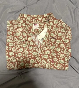 Chemise marron cuivré à fleurs Levi's Classic Camp Hazel taille XL - Photo 1/22