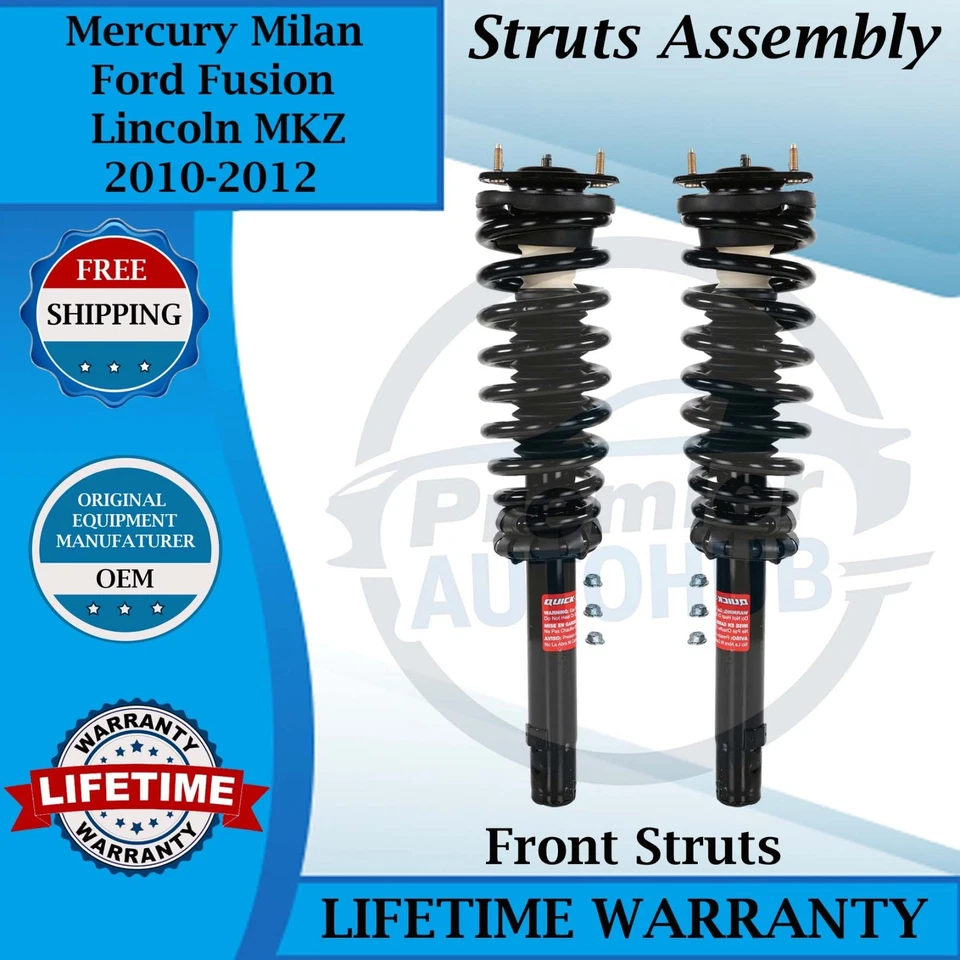 Puntales delanteros Monroe OEM para Ford Fusion/Mercury Milan/Lincoln MKZ 2010-2012 Foto 1 de 4