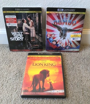 4k Movie Lot- Lion King, West Side Story, Dumbo - Imagem 1 de 3