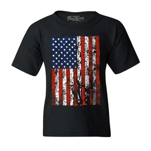 Distressed United States of America Flag Kids T-Shirt USA Flag Shirt - Picture 1 of 5