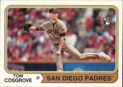2023 Topps Heritage High Number - Tom Cosgrove San Diego Padres #697 (RC) - Image 1 of 2