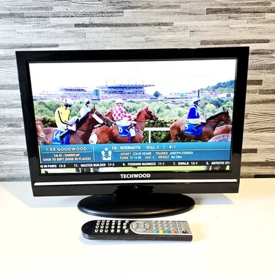 Techwood 19” HD TV 19884HDDVD  LCD  Television with Remote Tested And Working - Image 1 of 4