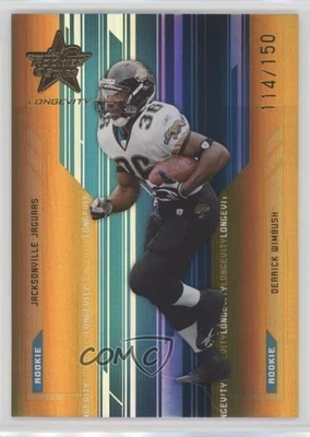 2005 Leaf Rookies & Stars Longevity Rookie Gold /150 Derrick Wimbush #106 RC - Image 1 of 2