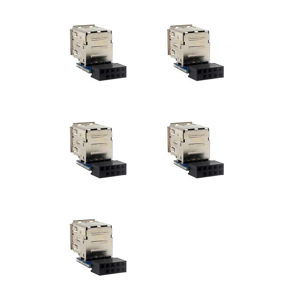 5 Pz 9-Pin Scheda Madre un Doppio Connettore USB 2.0 Nero Scheda Madre un 23315 - Immagine 1 di 1