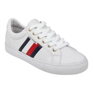 Tommy Hilfiger Twlightz Damen-Sneaker weiß mehrere Streifen Freizeit Mode Größe 7 - Bild 1 von 9
