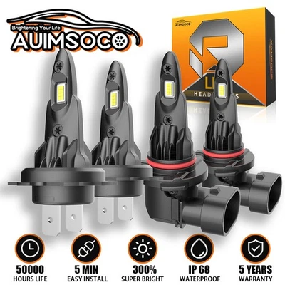 Para Toyota MR2 Spyder 2003 2004 2005 4 piezas 9005 + H7 Bombillas LED 6000K Foto 1 de 4