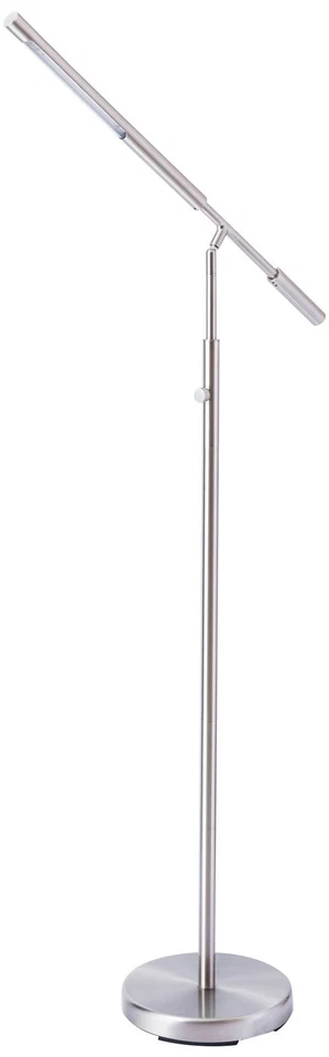 Lite Source Cayden III Adjustable Height Modern Nickel LED Floor Lamp - Image 1 of 1