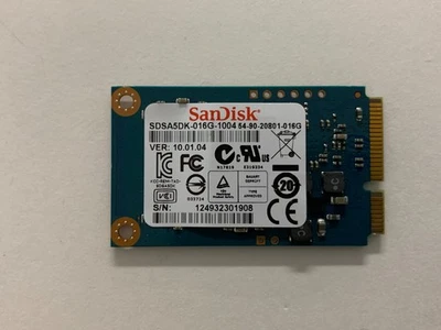 SanDisk U100 16GB MLC SATA 6Gbps mSATA SSD Drive SDSA5DK-016G-1004 #908 - Image 1 of 4