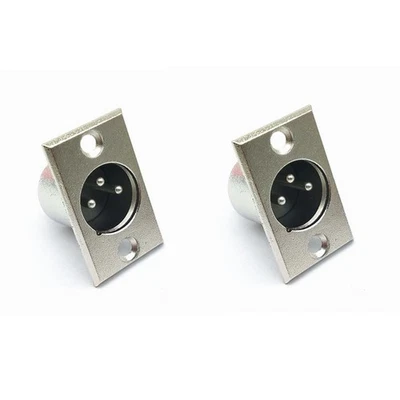 For Patch Bay And Snake Cable Applications  XLR Jack Panel 3pin 2pcs/Set New - Image 1 of 4