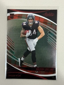 💥2025 Panini Absolute Colston Loveland #114 Red & Green Holiday Foil RC Bears - Picture 1 of 2