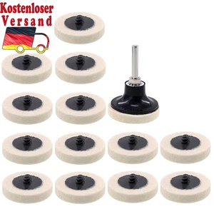 Wool Felt Glass Polishing Pads R-Type 2" Compressed Wool Fabric Quick Change Dis - Bild 1 von 8