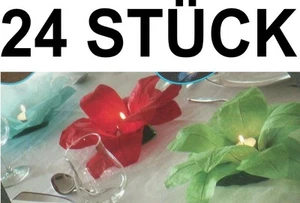 24x GLÜCKSLATERNE SCHWIMMLATERNE SCHWIMMBLUME SEEROSE KERZE PARTYBELEUCHTUNG - Imagen 1 de 2