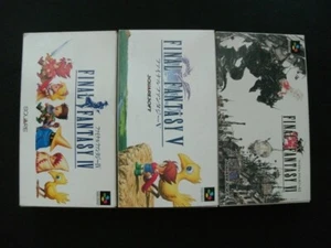 Nintendo Super Famicom Final Fantasy IV & V & VI set Japan SFC SNES w/box - Picture 1 of 1