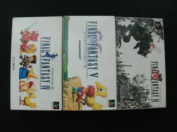 Nintendo Super Famicom Final Fantasy IV & V & VI Set Japan SFC SNES mit Box - Bild 1 von 1